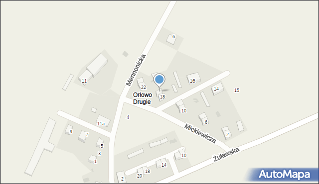 Orłowo, Mickiewicza Adama, 20, mapa Orłowo