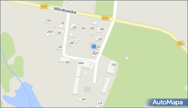 Orzesze, Mikołowska, 204, mapa Orzesze