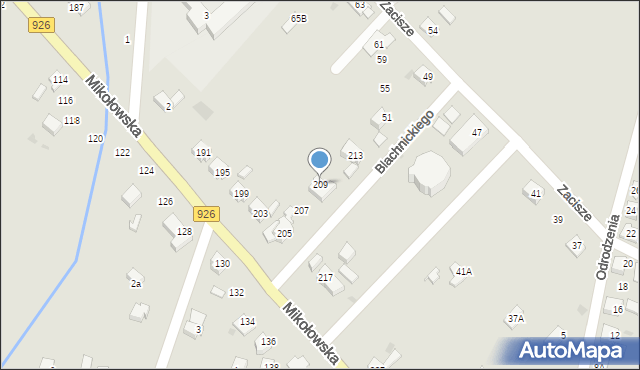 Orzesze, Mikołowska, 209, mapa Orzesze