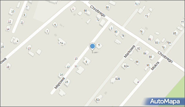 Orzesze, Miętowa, 7, mapa Orzesze