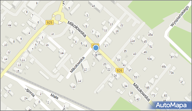 Orzesze, Mikołowska, 16, mapa Orzesze