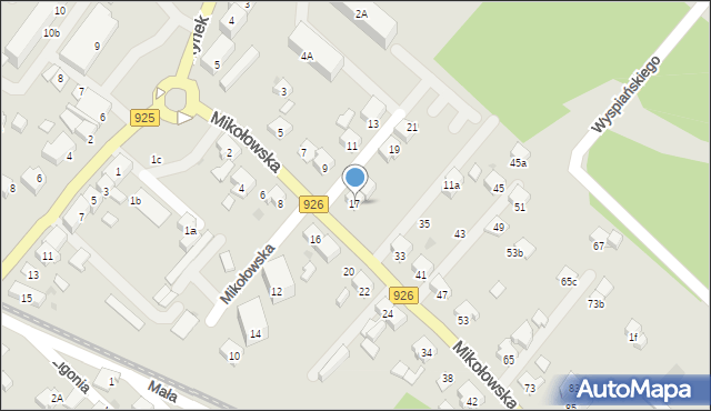 Orzesze, Mikołowska, 17, mapa Orzesze