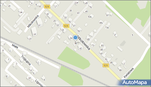 Orzesze, Mikołowska, 38, mapa Orzesze