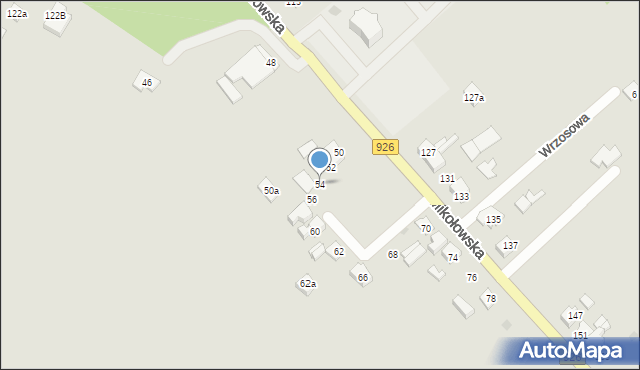 Orzesze, Mikołowska, 54, mapa Orzesze