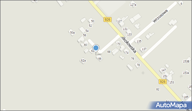 Orzesze, Mikołowska, 64, mapa Orzesze