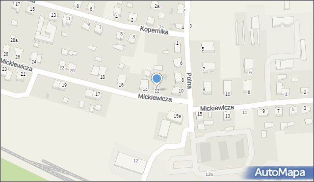 Osie, Mickiewicza Adama, 12, mapa Osie