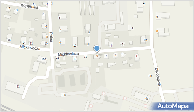 Osie, Mickiewicza Adama, 9, mapa Osie