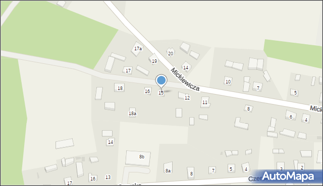 Osieczna, Mickiewicza Adama, 15, mapa Osieczna
