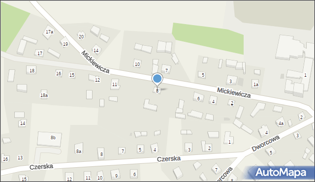 Osieczna, Mickiewicza Adama, 8, mapa Osieczna
