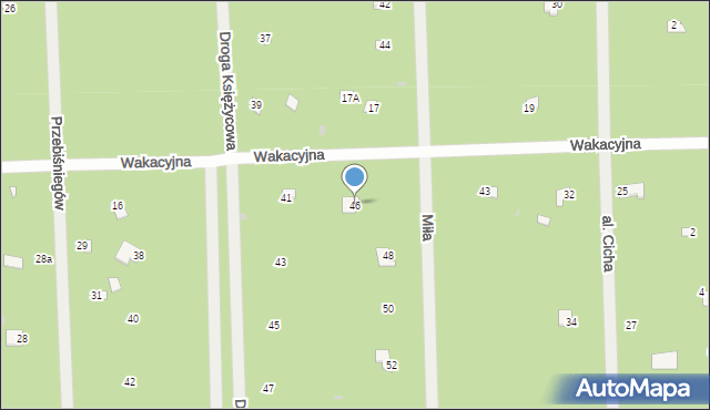 Osiedle Wilga, Miła, 46, mapa Osiedle Wilga