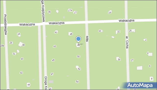 Osiedle Wilga, Miła, 48, mapa Osiedle Wilga