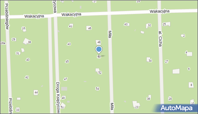 Osiedle Wilga, Miła, 50, mapa Osiedle Wilga