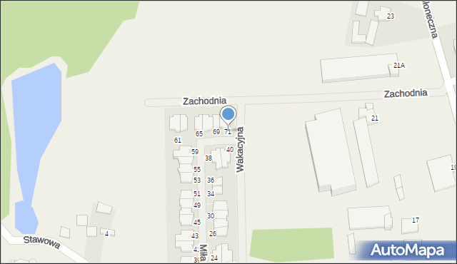 Osielsko, Miła, 71, mapa Osielsko