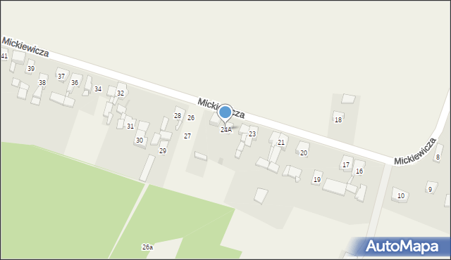 Ossy, Mickiewicza Adama, 24A, mapa Ossy