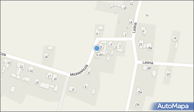 Ossy, Mickiewicza Adama, 7, mapa Ossy