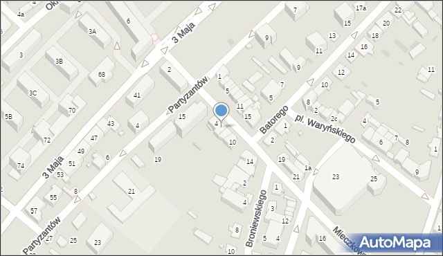 Ostrów Mazowiecka, Mieczkowskiego Ludwika, 6, mapa Ostrów Mazowiecka