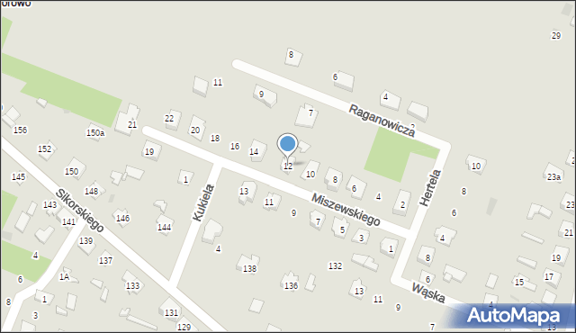 Ostrów Mazowiecka, Miszewskiego Antoniego, mjr., 12, mapa Ostrów Mazowiecka