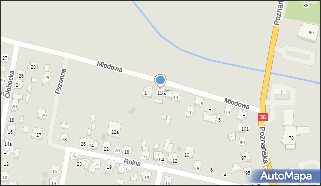 Ostrów Wielkopolski, Miodowa, 15a, mapa Ostrów Wielkopolski