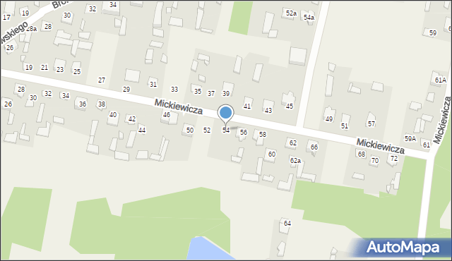 Ostrówek, Mickiewicza Adama, 54, mapa Ostrówek