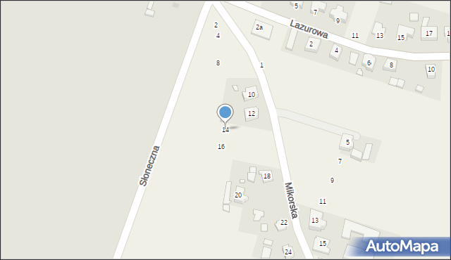 Ostrzeszów-Pustkowie, Mikorska, 14, mapa Ostrzeszów-Pustkowie