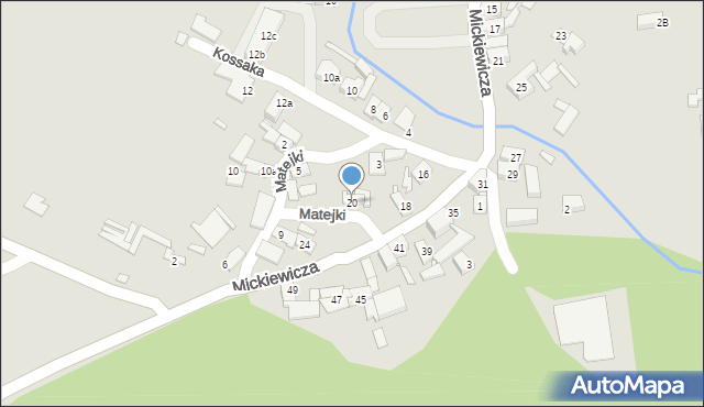 Otmuchów, Mickiewicza Adama, 20, mapa Otmuchów