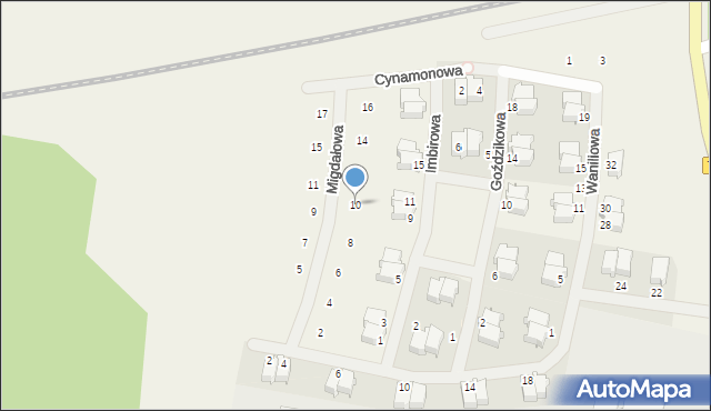 Otrębusy, Migdałowa, 10, mapa Otrębusy