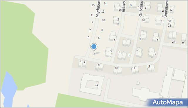 Otrębusy, Migdałowa, 2, mapa Otrębusy