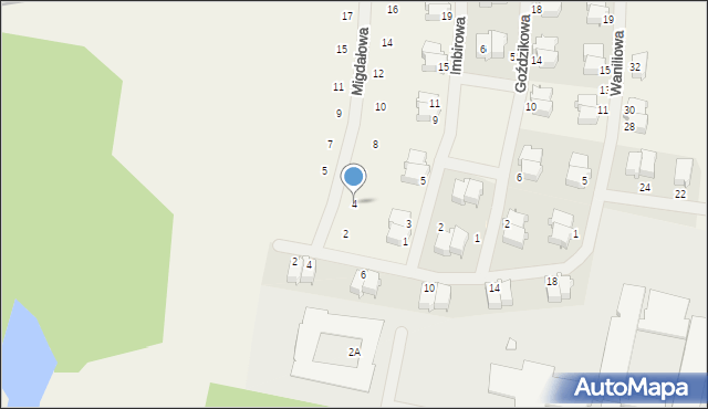 Otrębusy, Migdałowa, 4, mapa Otrębusy