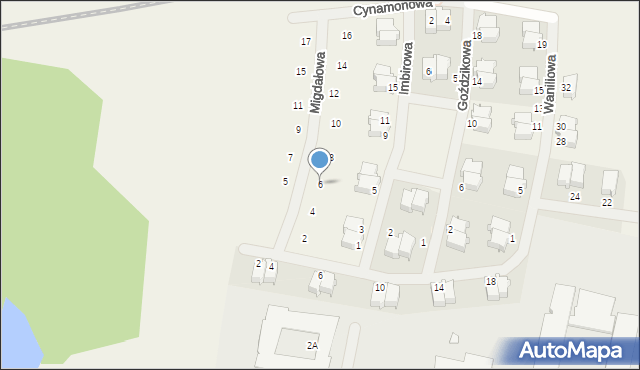 Otrębusy, Migdałowa, 6, mapa Otrębusy