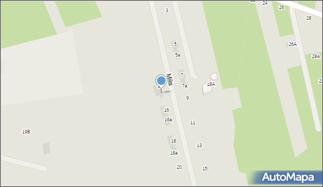 Otwock, Miła, 14a, mapa Otwock