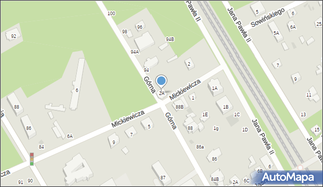 Otwock, Mickiewicza Adama, 2A, mapa Otwock