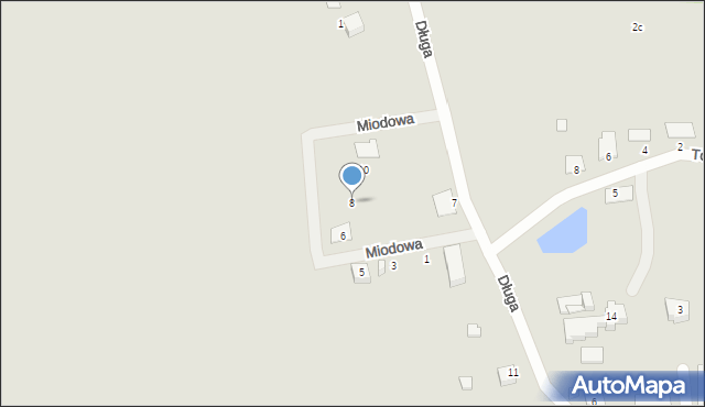 Otyń, Miodowa, 8, mapa Otyń