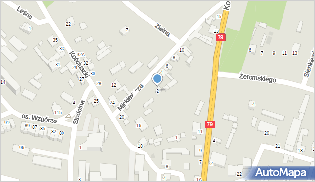 Ożarów, Mickiewicza Adama, 2, mapa Ożarów