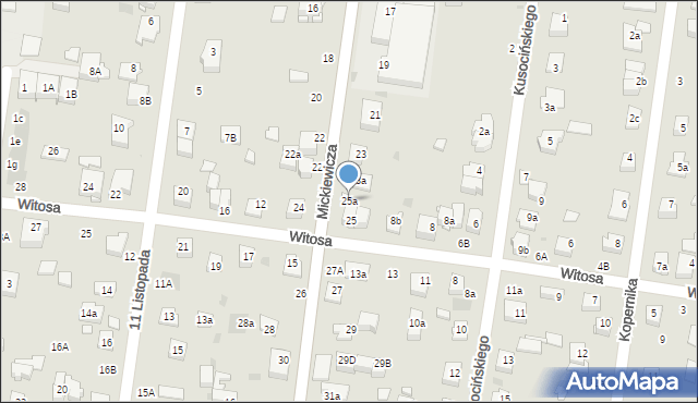 Ożarów Mazowiecki, Mickiewicza Adama, 25a, mapa Ożarów Mazowiecki