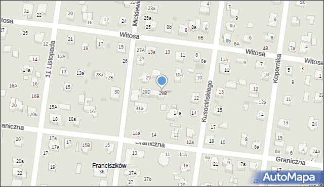 Ożarów Mazowiecki, Mickiewicza Adama, 29B, mapa Ożarów Mazowiecki