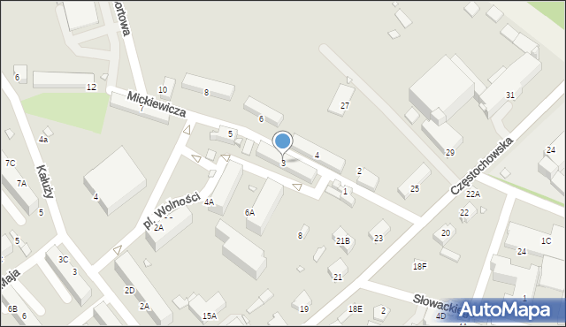 Ozimek, Mickiewicza Adama, 3, mapa Ozimek