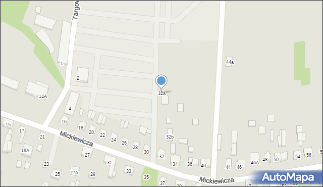 Pajęczno, Mickiewicza Adama, 32a, mapa Pajęczno
