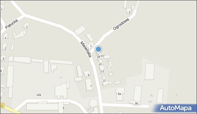 Pakość, Mieleńska, 16, mapa Pakość