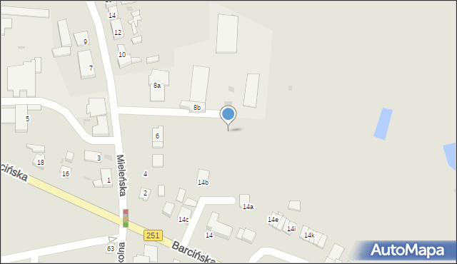 Pakość, Mieleńska, 6e, mapa Pakość