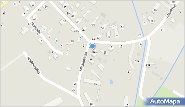 Parczew, Mickiewicza Adama, 55, mapa Parczew