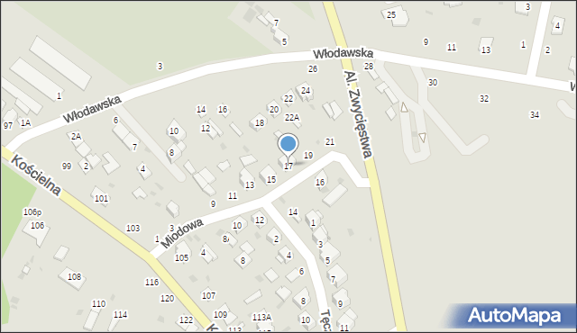 Parczew, Miodowa, 17, mapa Parczew