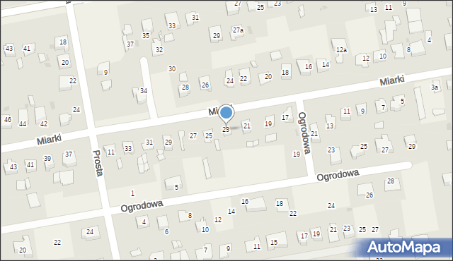 Pawłowice, Miarki, 23, mapa Pawłowice