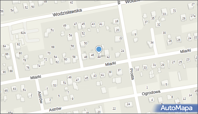 Pawłowice, Miarki, 44, mapa Pawłowice