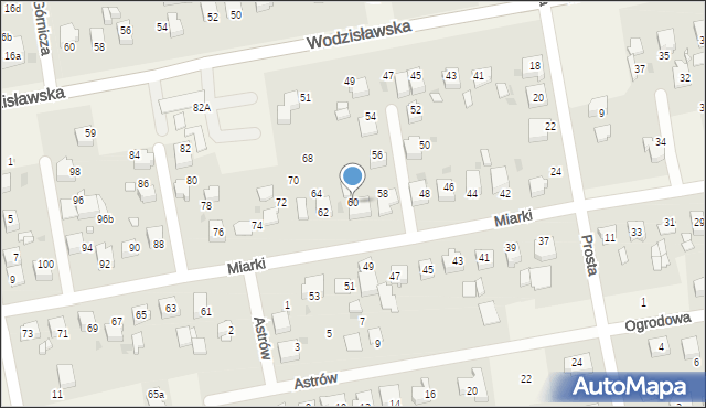 Pawłowice, Miarki, 60, mapa Pawłowice