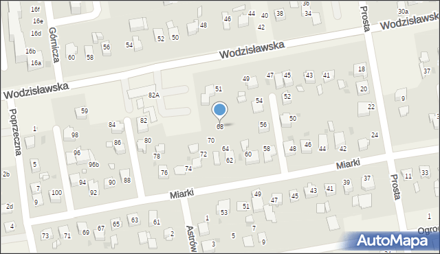 Pawłowice, Miarki, 68, mapa Pawłowice