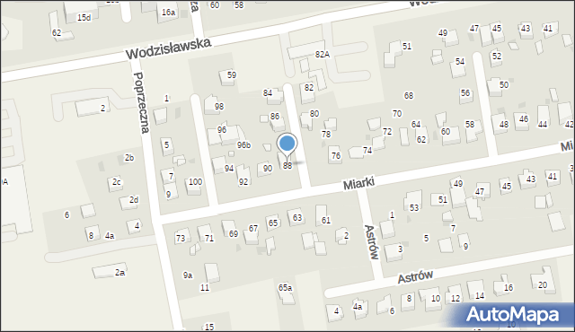 Pawłowice, Miarki, 88, mapa Pawłowice