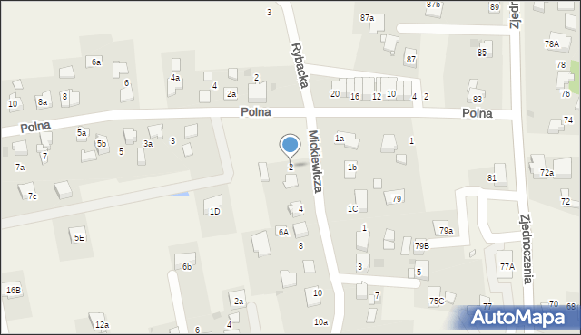 Pawłowice, Mickiewicza Adama, 2, mapa Pawłowice