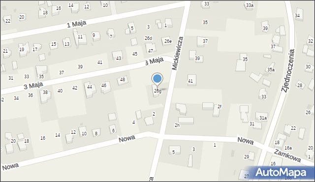 Pawłowice, Mickiewicza Adama, 26g, mapa Pawłowice