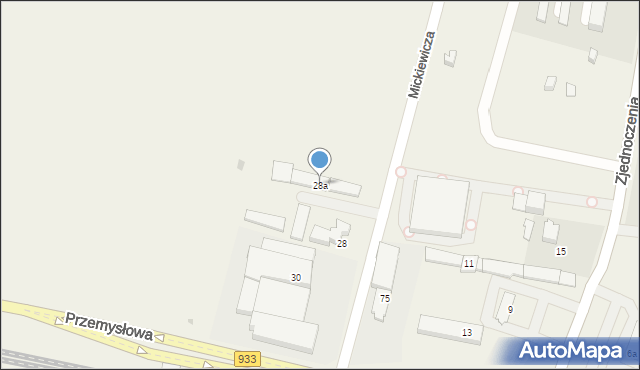Pawłowice, Mickiewicza Adama, 28a, mapa Pawłowice