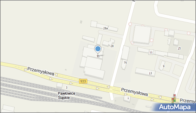 Pawłowice, Mickiewicza Adama, 30, mapa Pawłowice